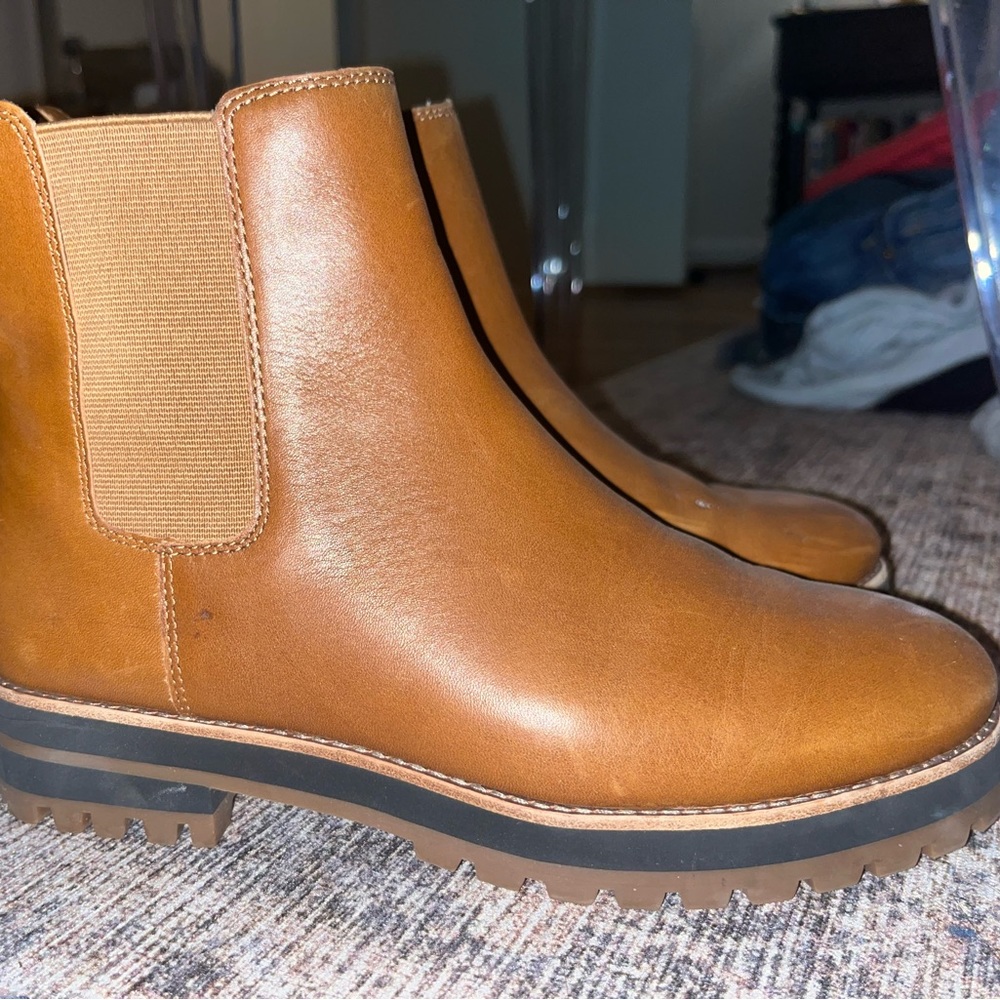 Worn brown madewell boots